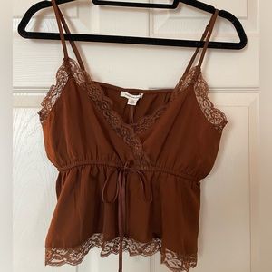 American Eagle Lace Cropped Tank